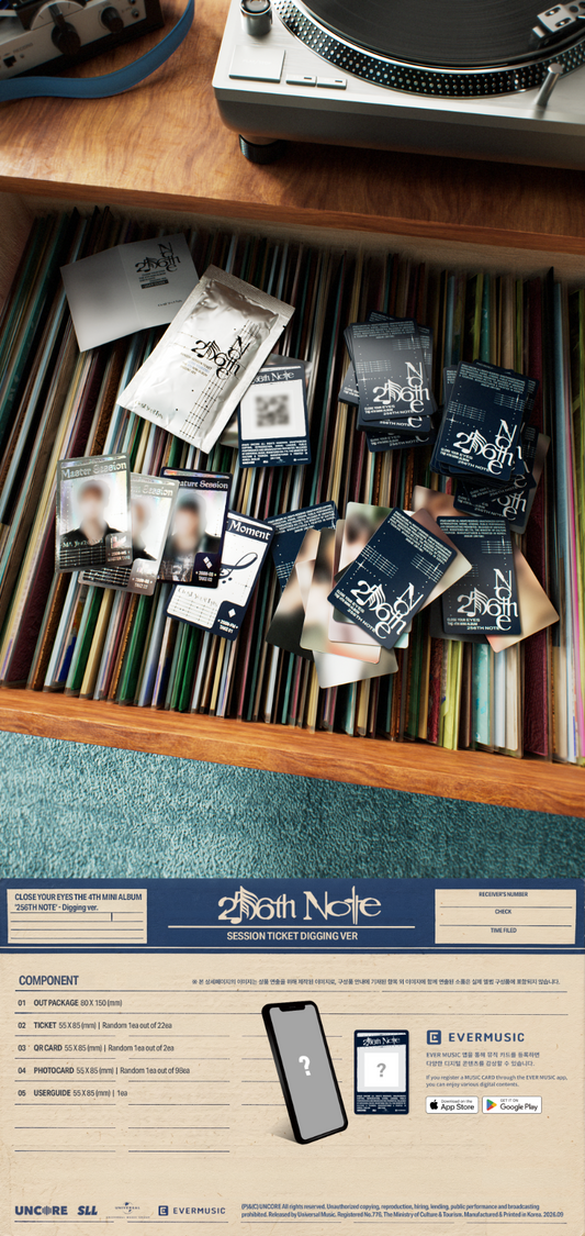 PRE-ORDER: CLOSE YOUR EYES The 4th Mini Album - 256th Note (Digging Ver.)