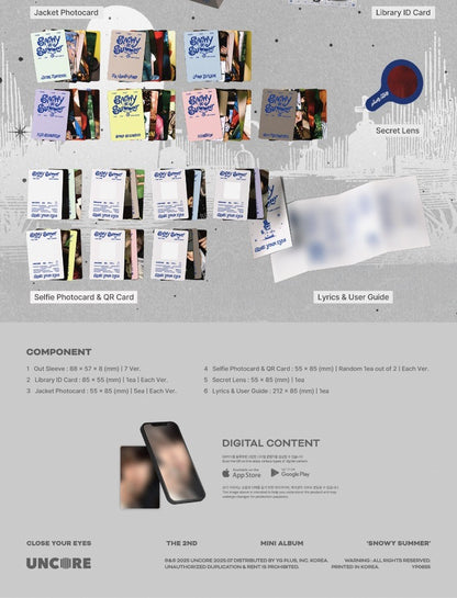 CLOSE YOUR EYES The 2nd Mini Album – Snowy Summer (ID Card Ver.) (POCA Album) (Random)