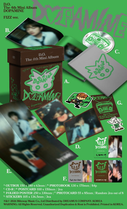 PRE-ORDER: D.O The 4th Mini Album - DOPAMINE (Random Ver.)