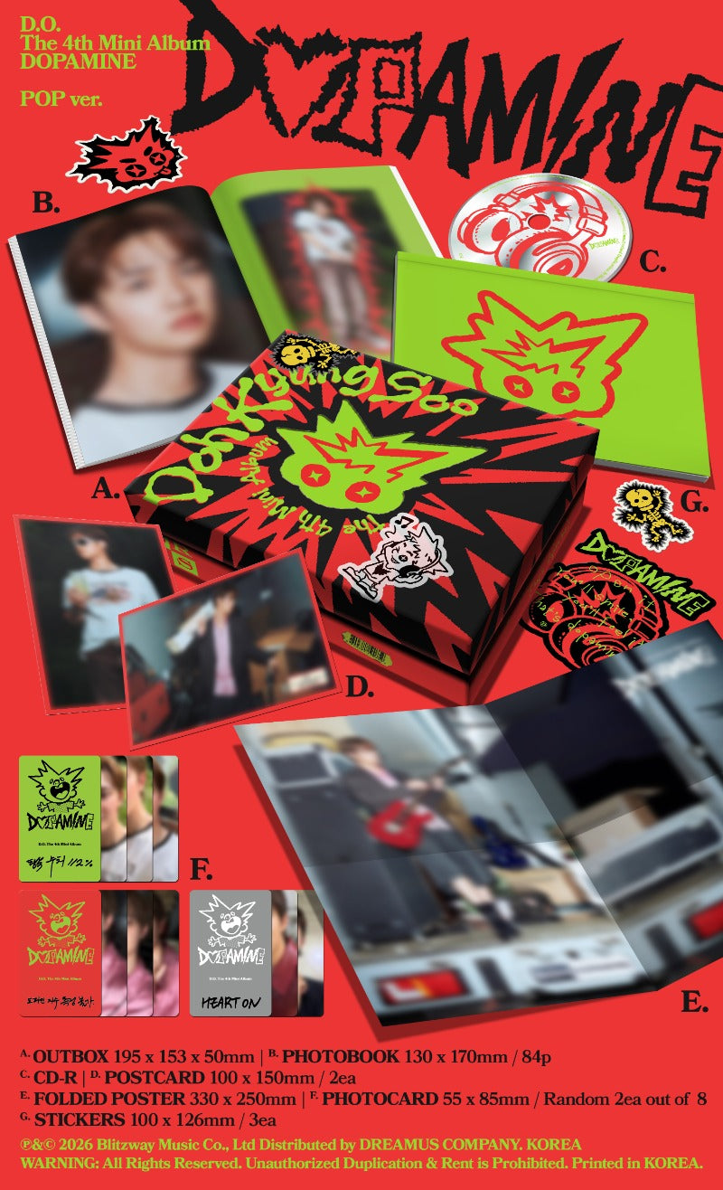 PRE-ORDER: D.O The 4th Mini Album - DOPAMINE (Random Ver.)