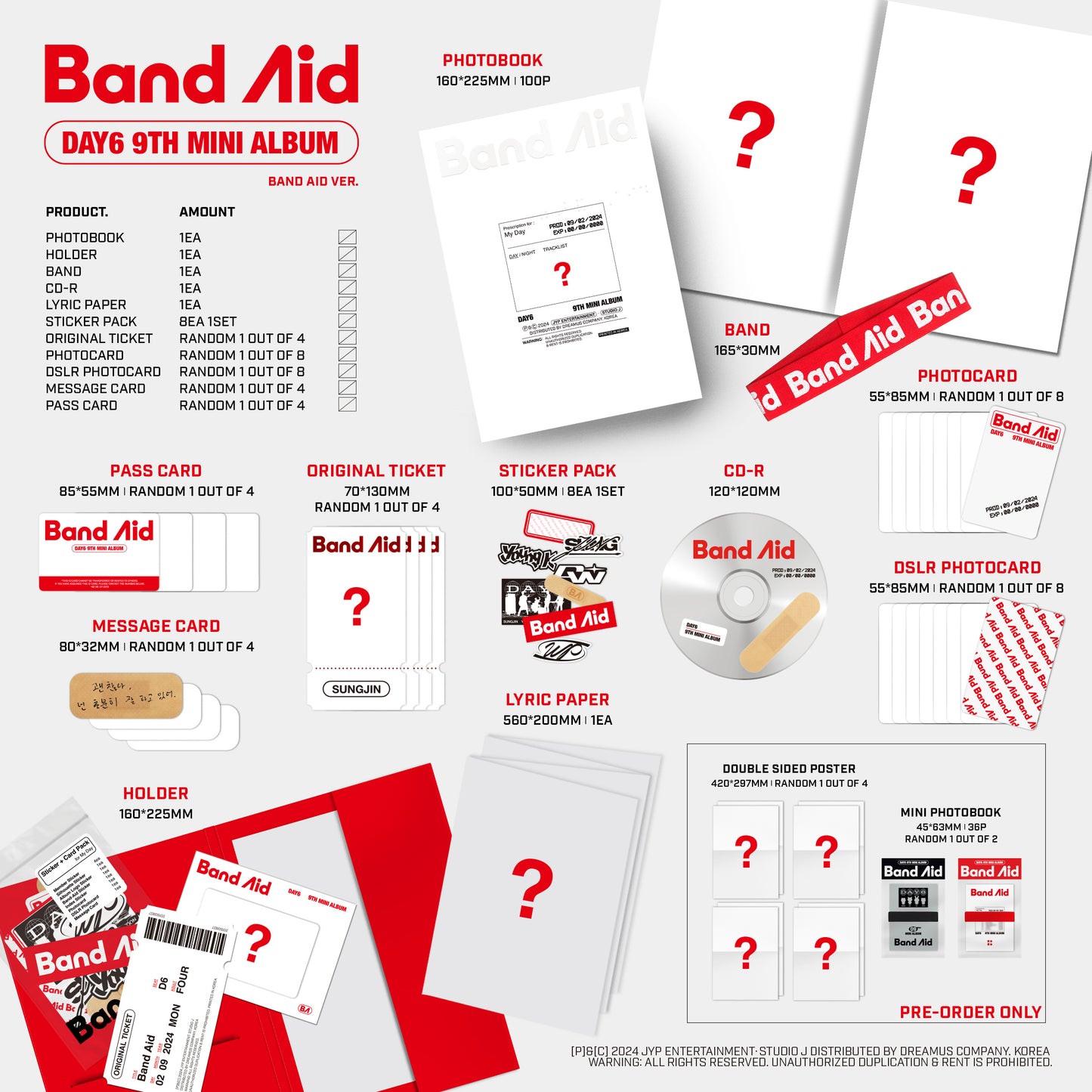 DAY6 9th Mini Album – Band Aid (Random)