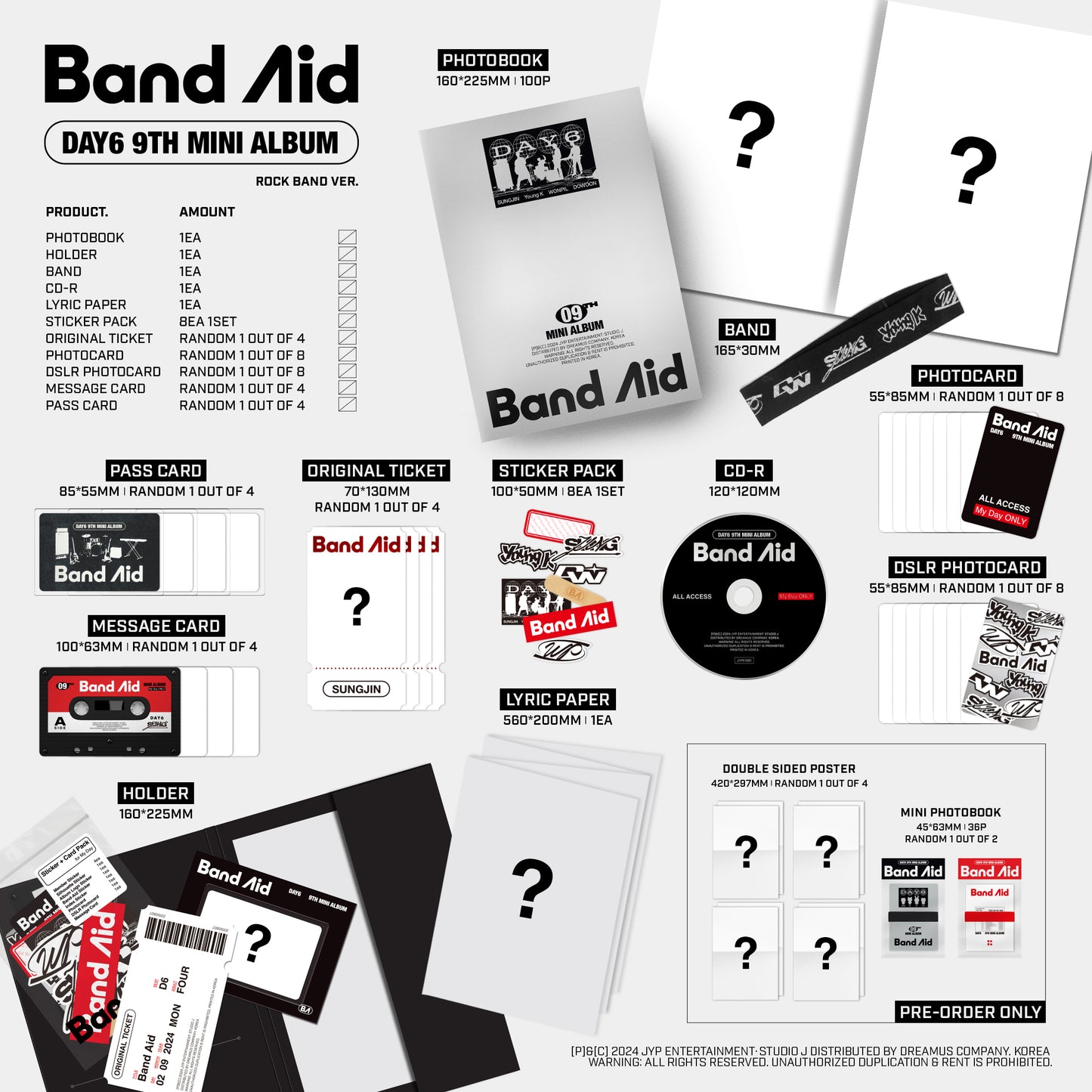 DAY6 9th Mini Album – Band Aid (Random)