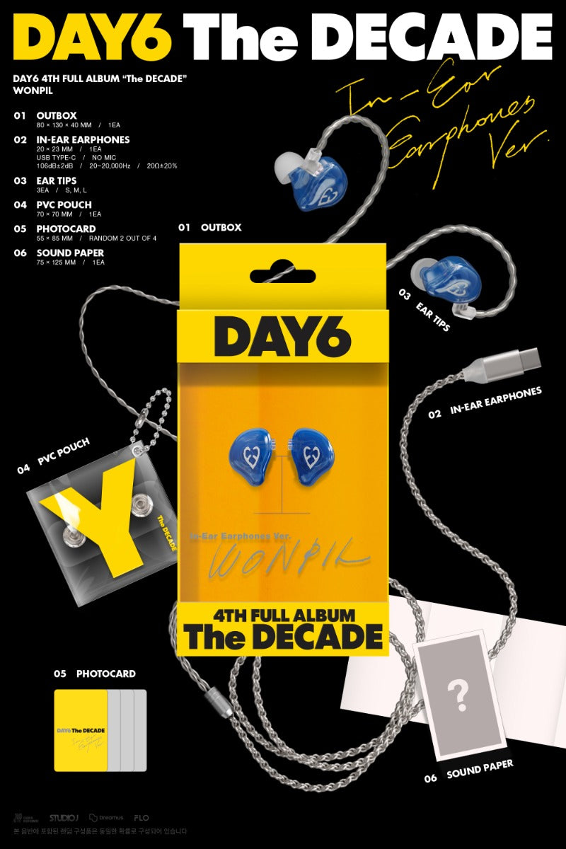 DAY6 4th Full Album - The DECADE (In-Ear Earphones Ver.) (Random)