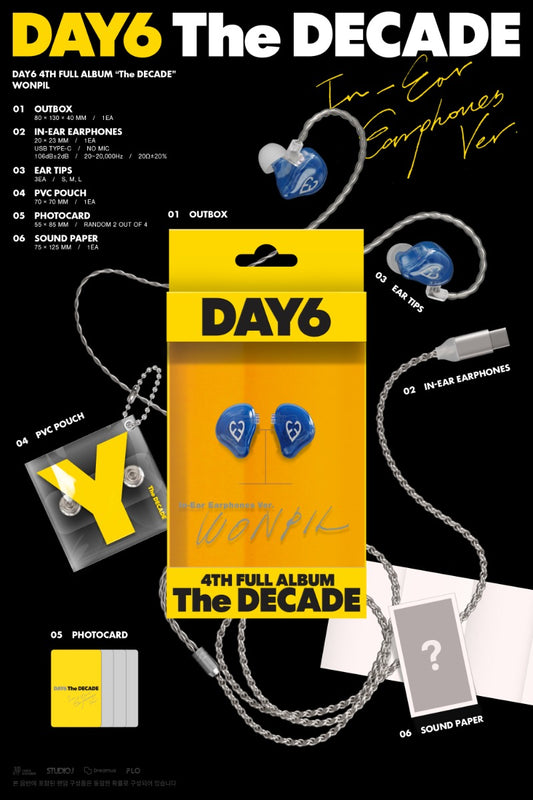 DAY6 4th Full Album - The DECADE (In-Ear Earphones Ver.) (Random)