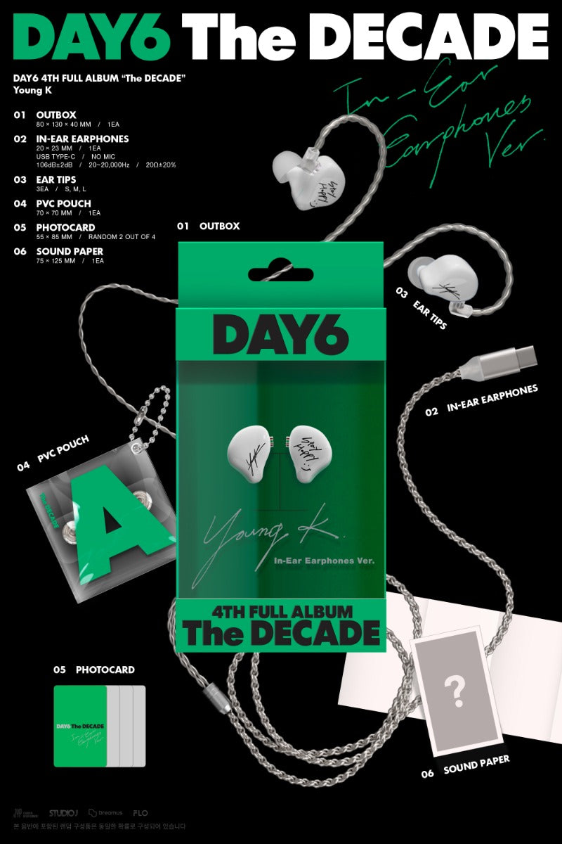 DAY6 4th Full Album - The DECADE (In-Ear Earphones Ver.) (Random)