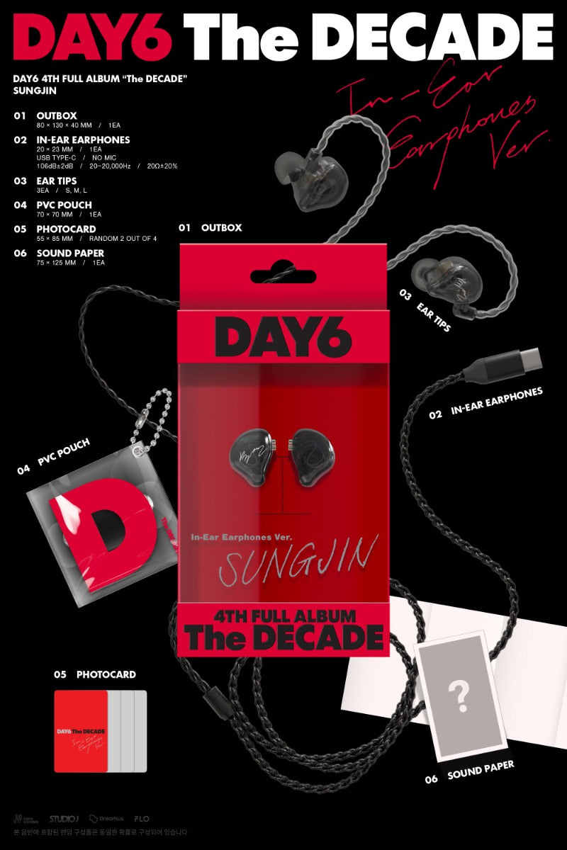 DAY6 4th Full Album - The DECADE (In-Ear Earphones Ver.) (Random)