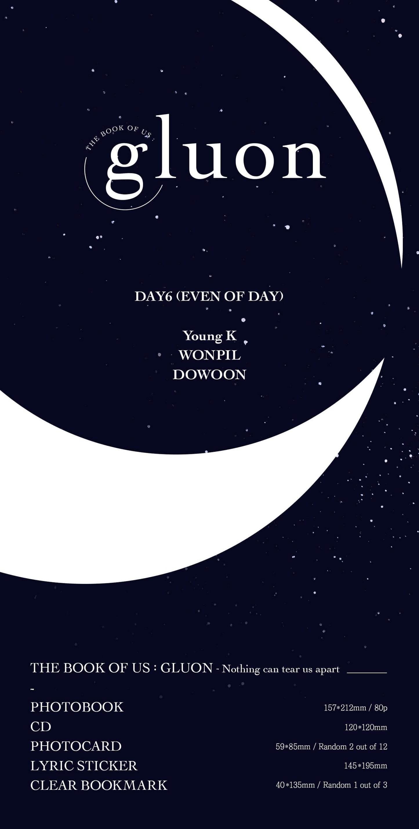 Even of Day (DAY6) Mini Album Vol. 1 – The Book of Us : Gluon [Nothing can tear us apart]