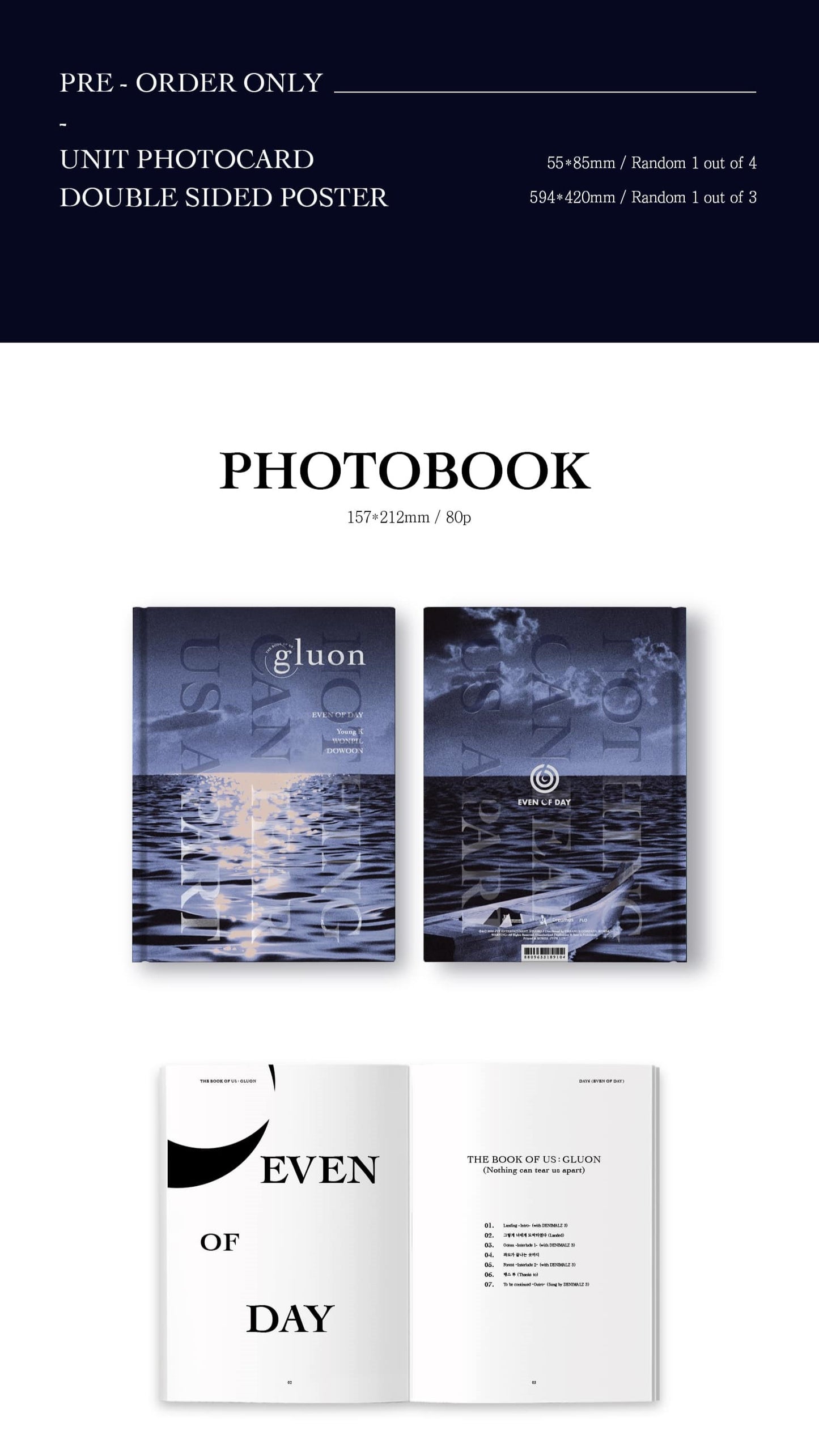 Even of Day (DAY6) Mini Album Vol. 1 – The Book of Us : Gluon [Nothing can tear us apart]