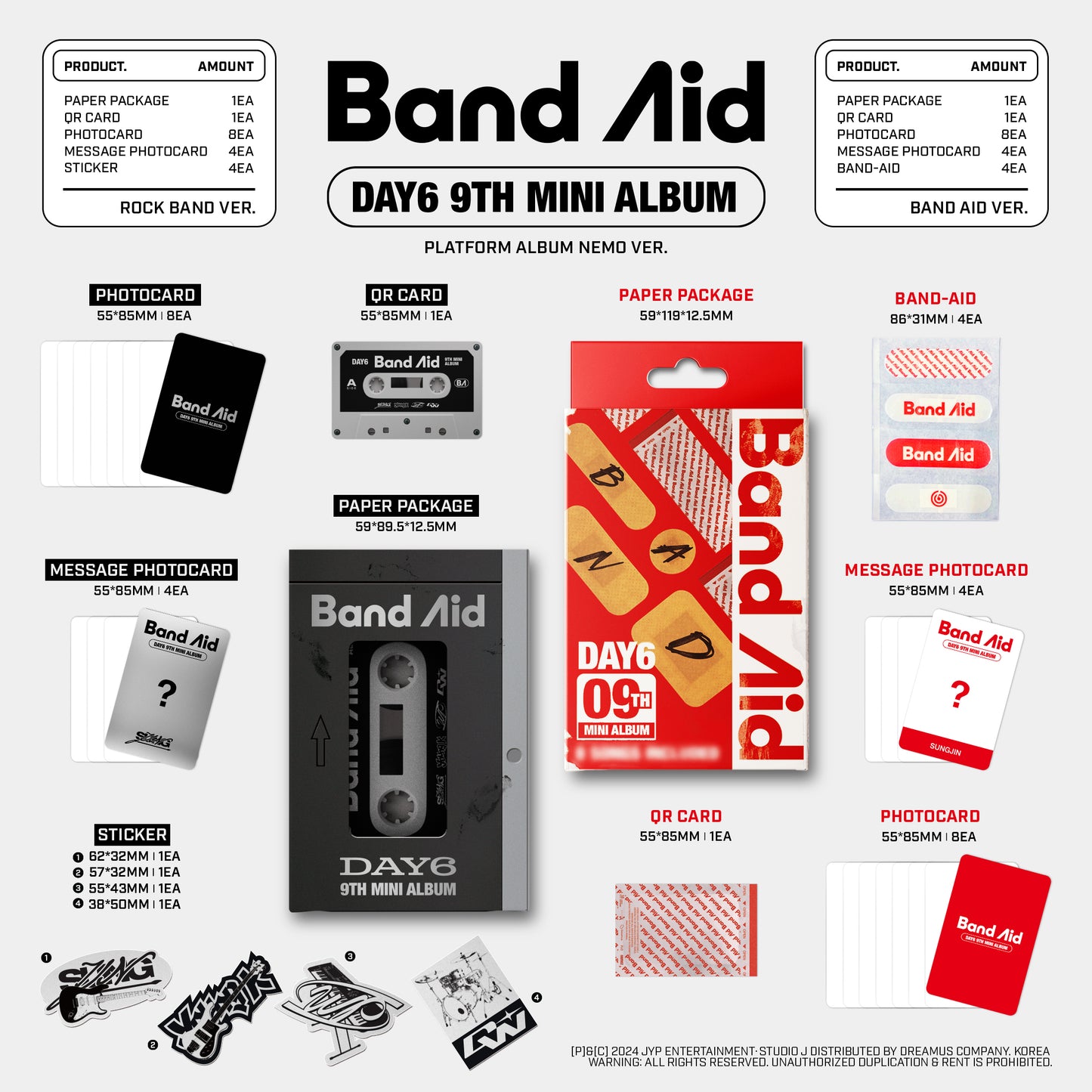 DAY6 9th Mini Album – Band Aid (Platform Album Nemo Ver.) (Random)