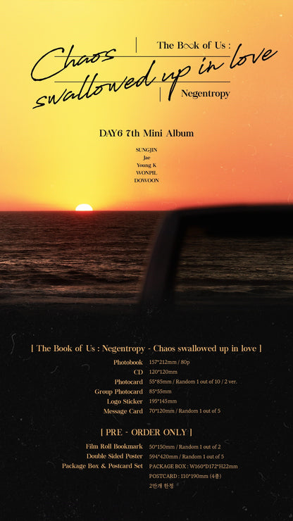 DAY6 7th Mini Album - [The Book of Us : Negentropy - Chaos swallowed up in love] (Random)