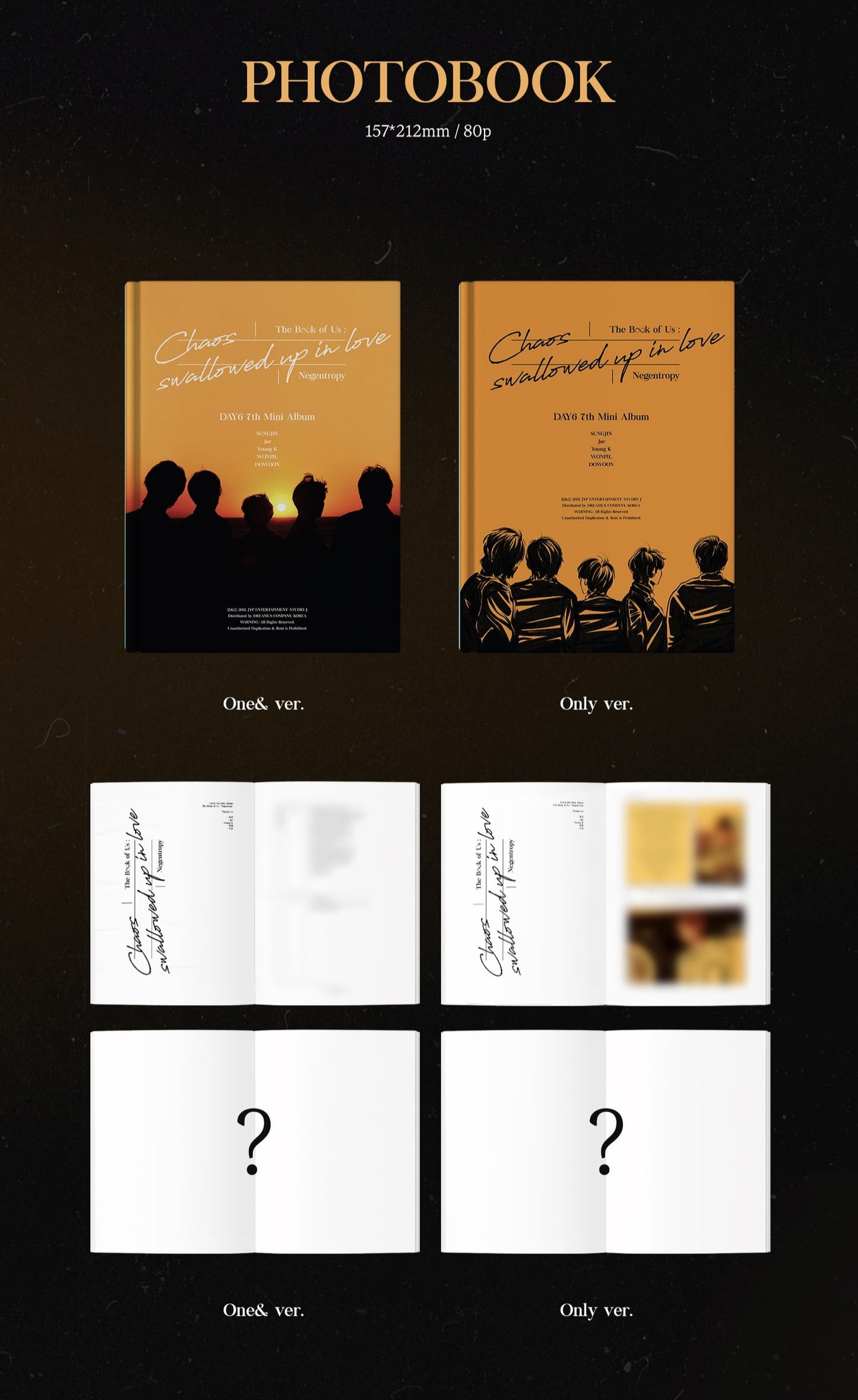 DAY6 7th Mini Album - [The Book of Us : Negentropy - Chaos swallowed up in love] (Random)