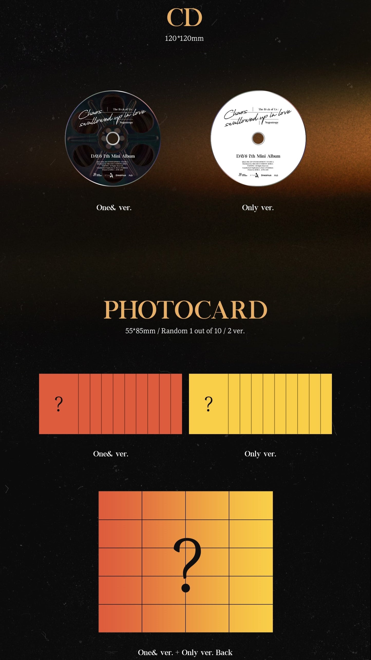 DAY6 7th Mini Album - [The Book of Us : Negentropy - Chaos swallowed up in love] (Random)
