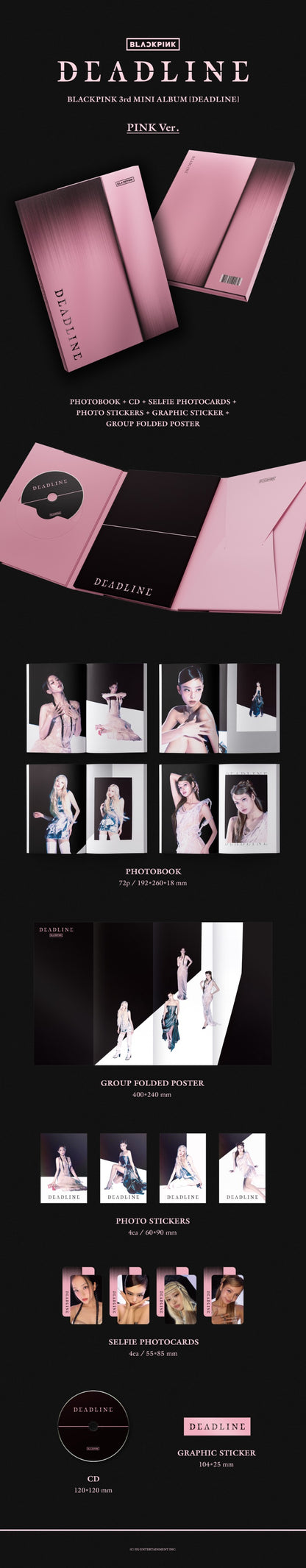 BLACKPINK 3rd Mini Album - DEADLINE (Random)