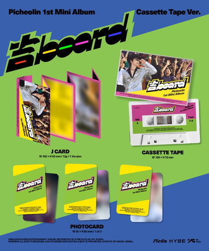 PRE-ORDER: Picheolin (Dino) 1st Mini Album - 吉BOARD (Cassette Tape Ver.)