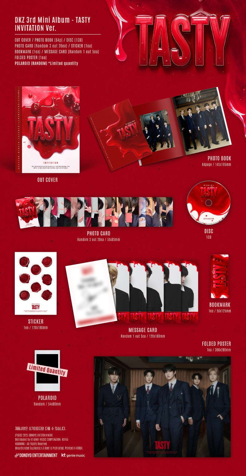 PRE-ORDER: DKZ 3rd Mini Album - TASTY (Random)