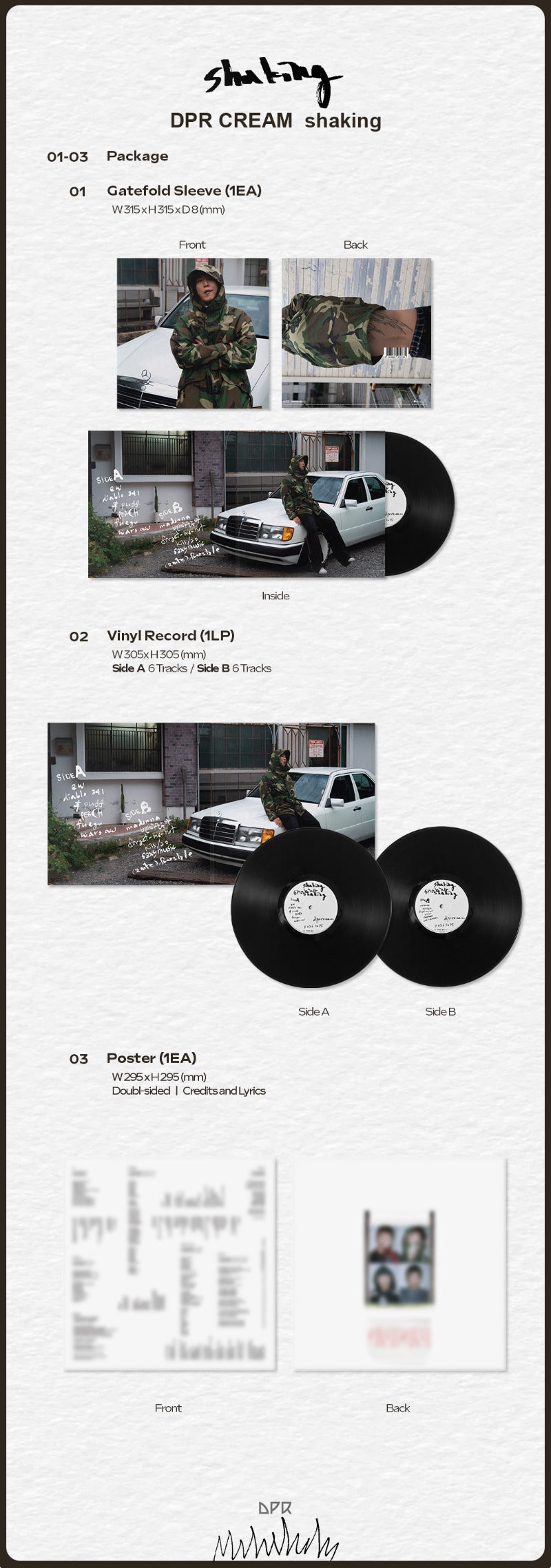 PRE-ORDER: DPR CREAM - shaking (LP Ver.)