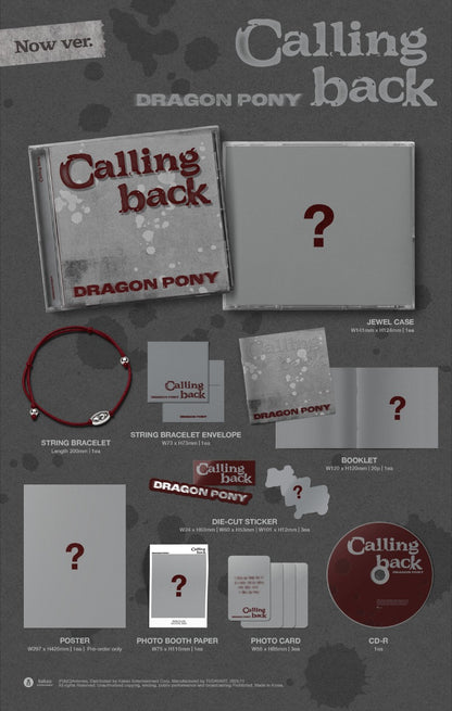 PRE-ORDER: Dragon Pony Single Album - Calling back (Random)