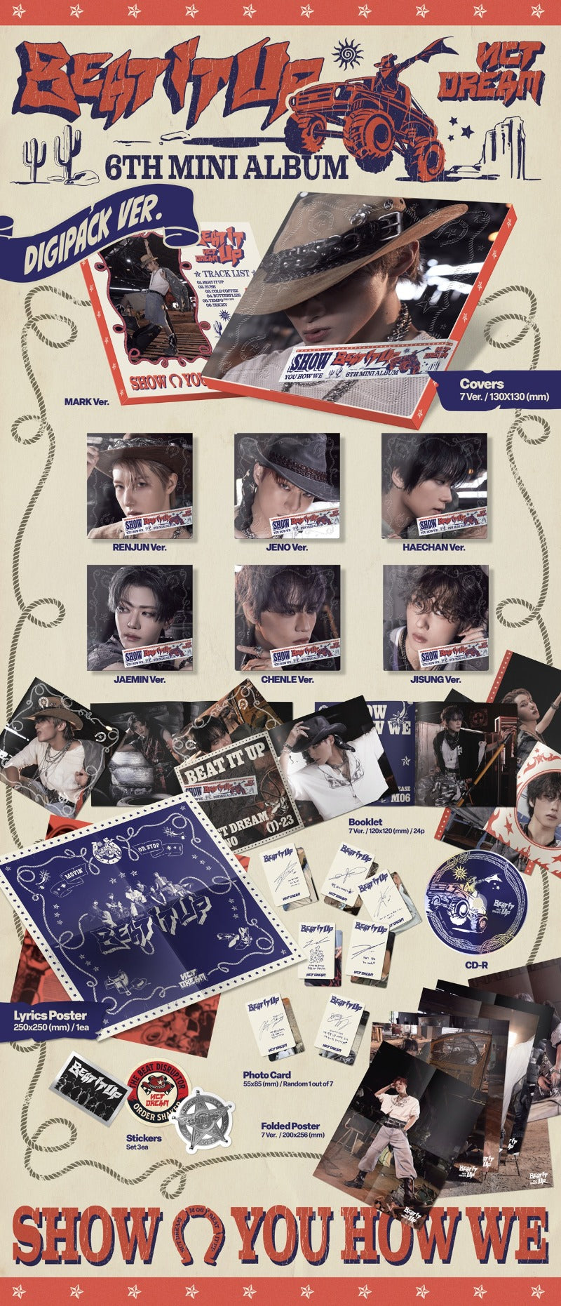 NCT DREAM 6th Mini Album - Beat It Up (Digipack Ver.) (Random)