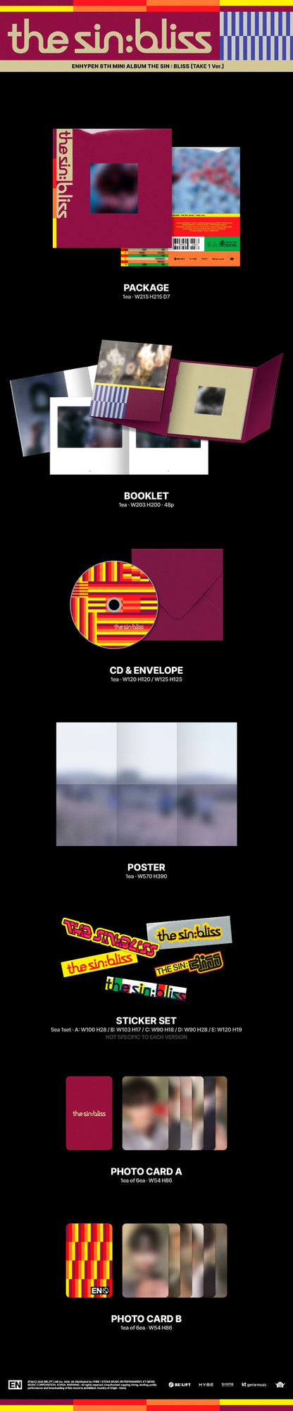 PRE-ORDER: ENHYPEN 8th Mini Album - THE SIN : BLISS (Random)