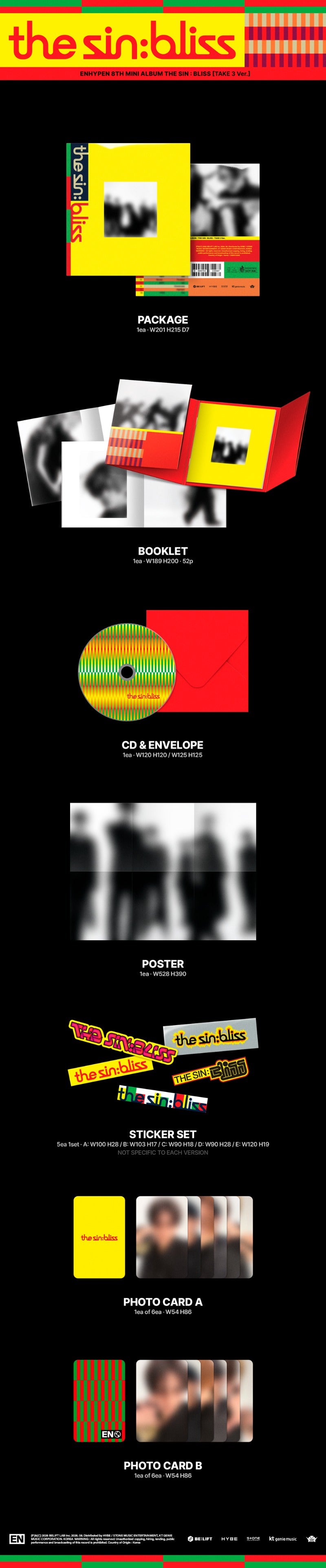 PRE-ORDER: ENHYPEN 8th Mini Album - THE SIN : BLISS (Random)