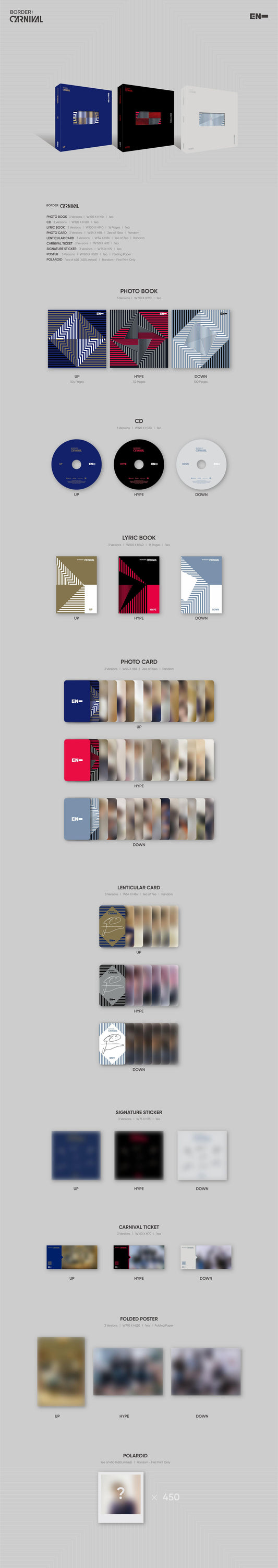 ENHYPEN 2nd Mini Album - BORDER : CARNIVAL (Random)