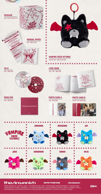 ENHYPEN – THE SIN : VANISH (Voice Keyring Ver.) (Random)