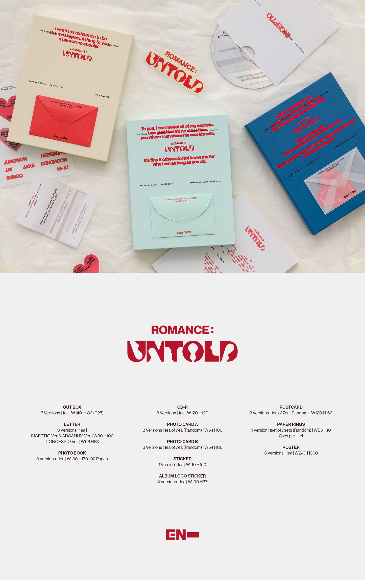 ENHYPEN 2nd Album – ROMANCE : UNTOLD (Random)