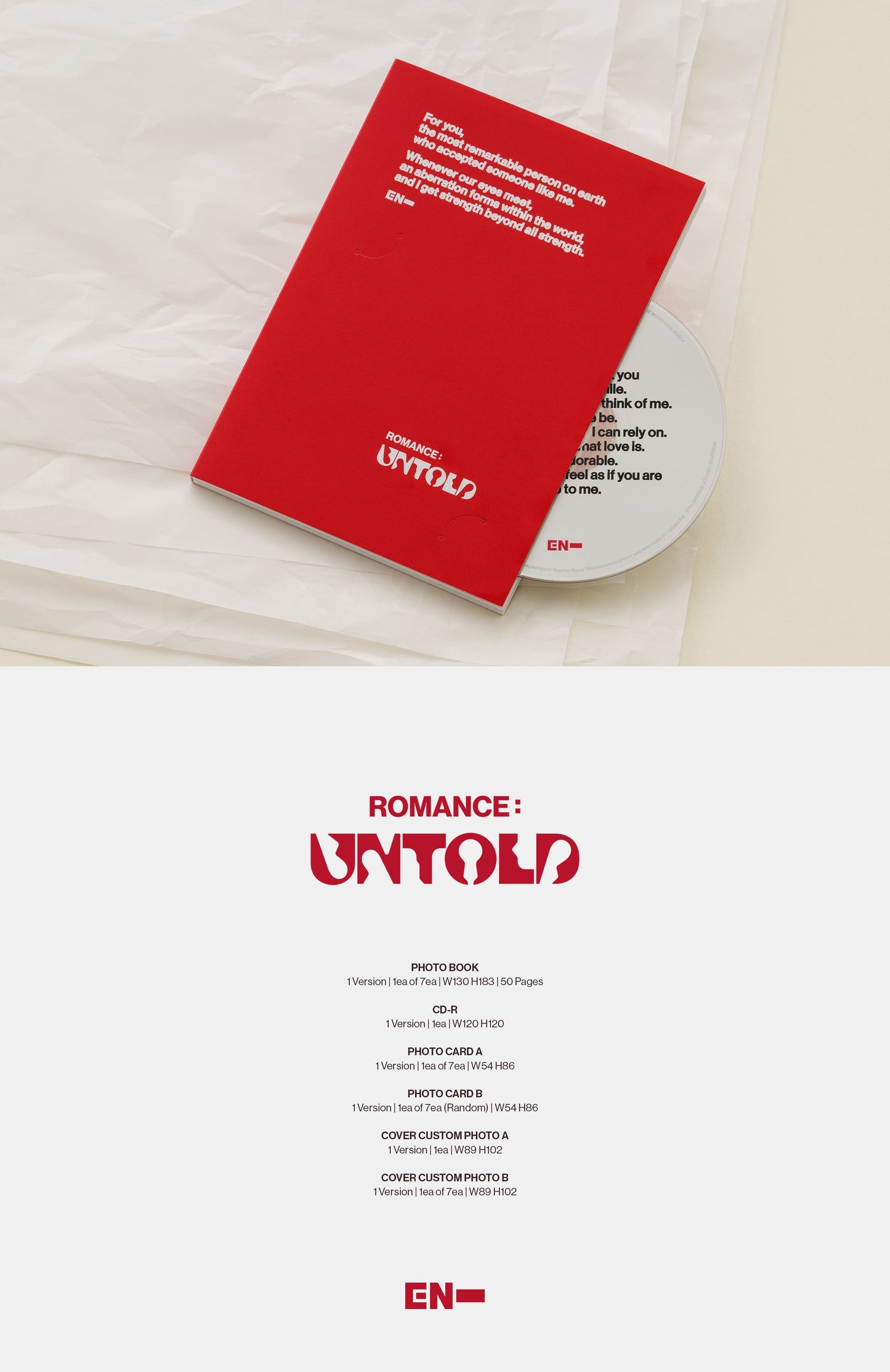 ENHYPEN 2nd Album – ROMANCE : UNTOLD (ENGENE Ver.) (Random)