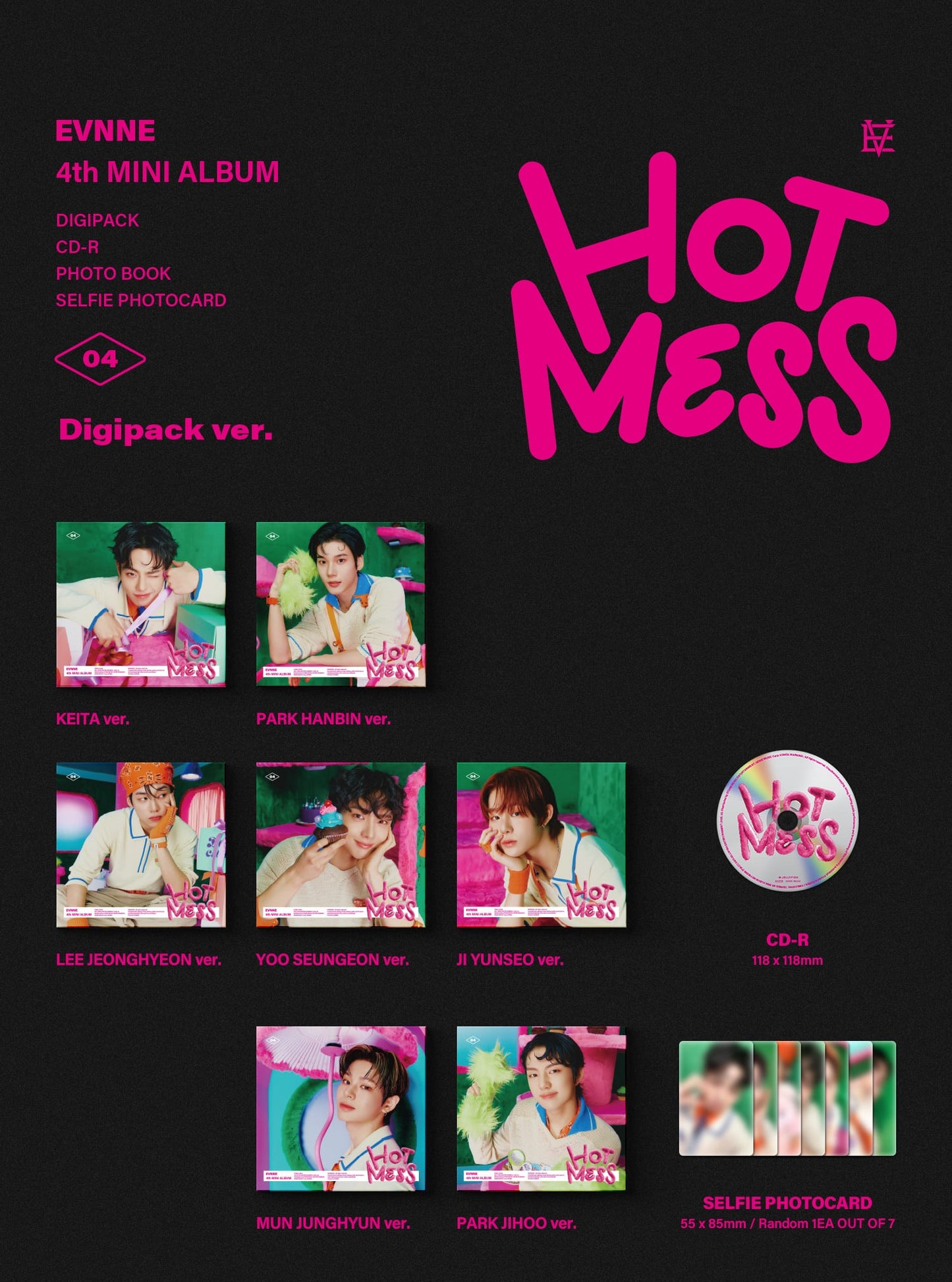 EVNNE 4th Mini Album – HOT MESS (Digipack Ver.) (Random)