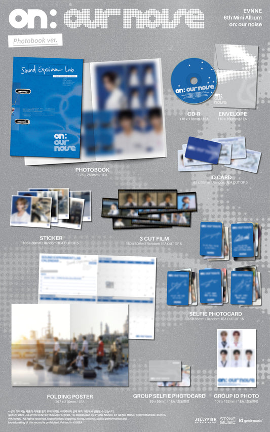 PRE-ORDER: EVNNE 6th Mini Album - on our noise (Photobook Ver.)