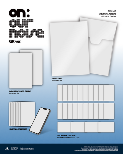 PRE-ORDER: EVNNE 6th Mini Album - on our noise (QR Ver.)