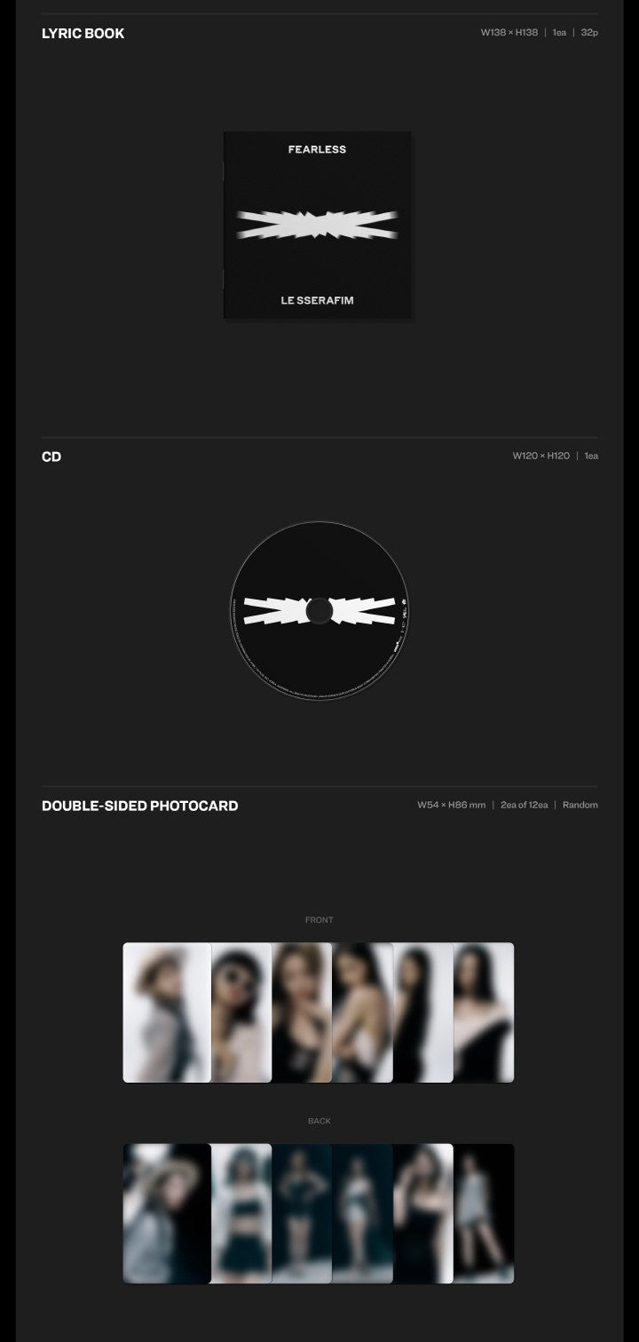 [PRE-OWNED] LE SSERAFIM Mini Album Vol. 1 - FEARLESS (Monochrome Bouquet Ver.)