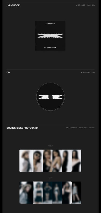 [PRE-OWNED] LE SSERAFIM Mini Album Vol. 1 - FEARLESS (Monochrome Bouquet Ver.)