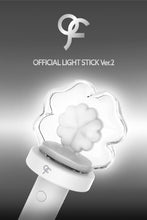Load image into Gallery viewer, White light stick with a circular design on a gray background, featuring the text &#39;Official Light Stick Ver.2&#39; and a logo.
