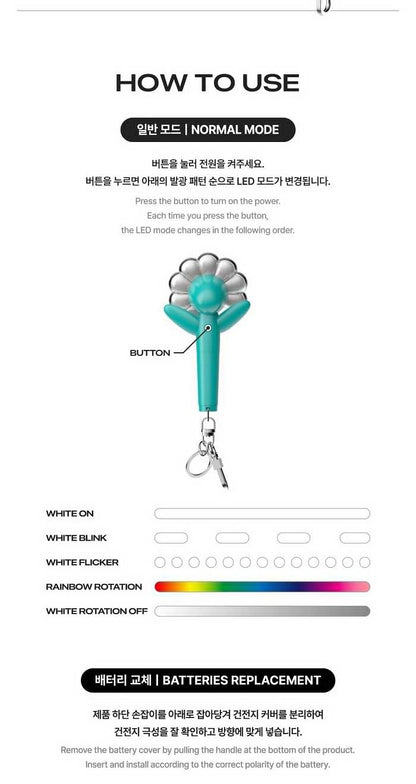 G-DRAGON - [Übermensch] MEDIA EXHIBITION OFFICIAL MD MINI LIGHT KEYRING (Black / Mint)