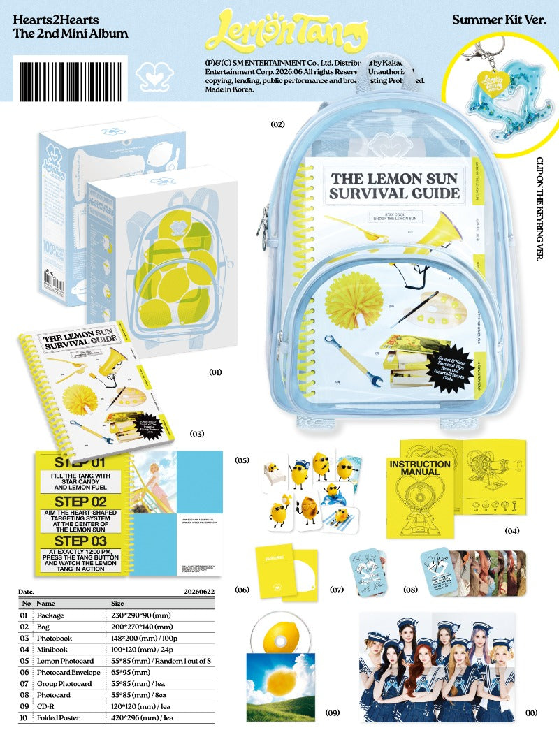PRE-ORDER: Hearts2Hearts The 2nd Mini Album - Lemon Tang (Summer Kit Ver.) (Limited Edition)