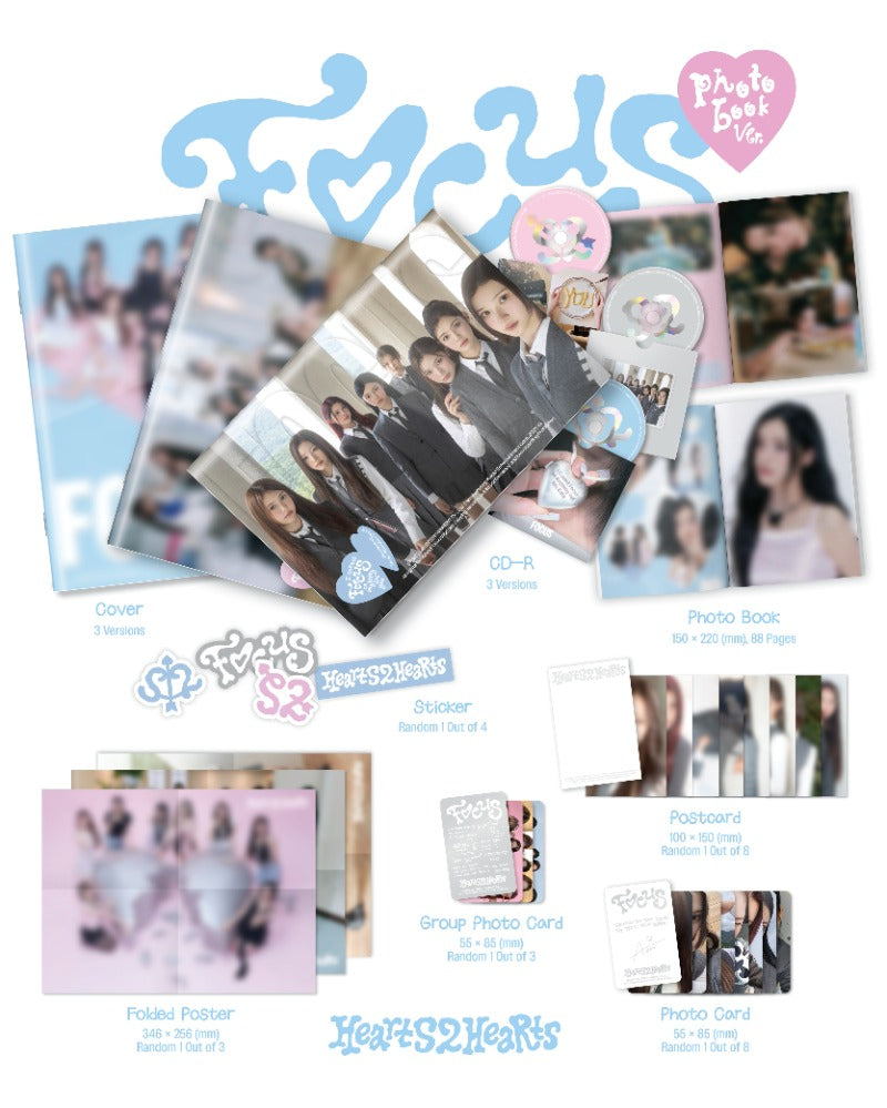 Hearts2Hearts The 1st Mini Album - FOCUS (Photobook Ver.) (Random)