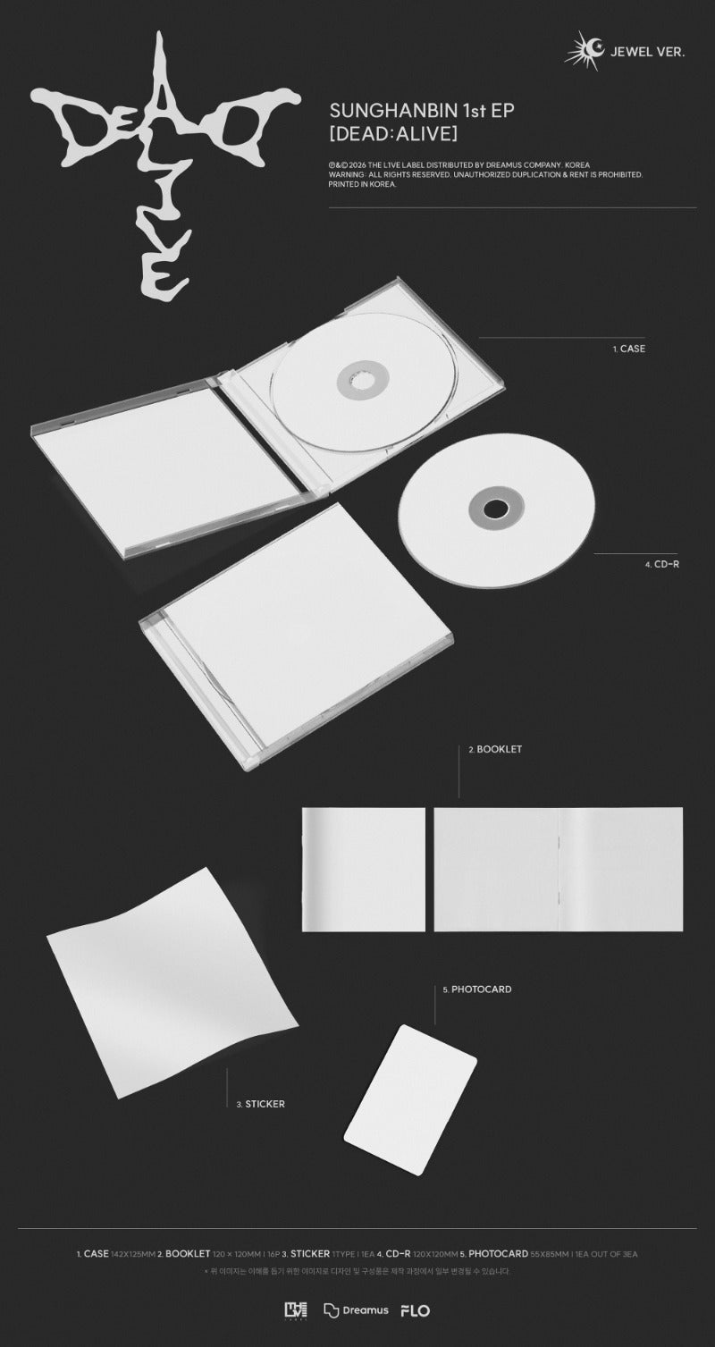 PRE-ORDER: SUNG HANBIN (ZEROBASEONE) 1st EP Album - DEAD:ALIVE (Jewel Ver.) (Random)