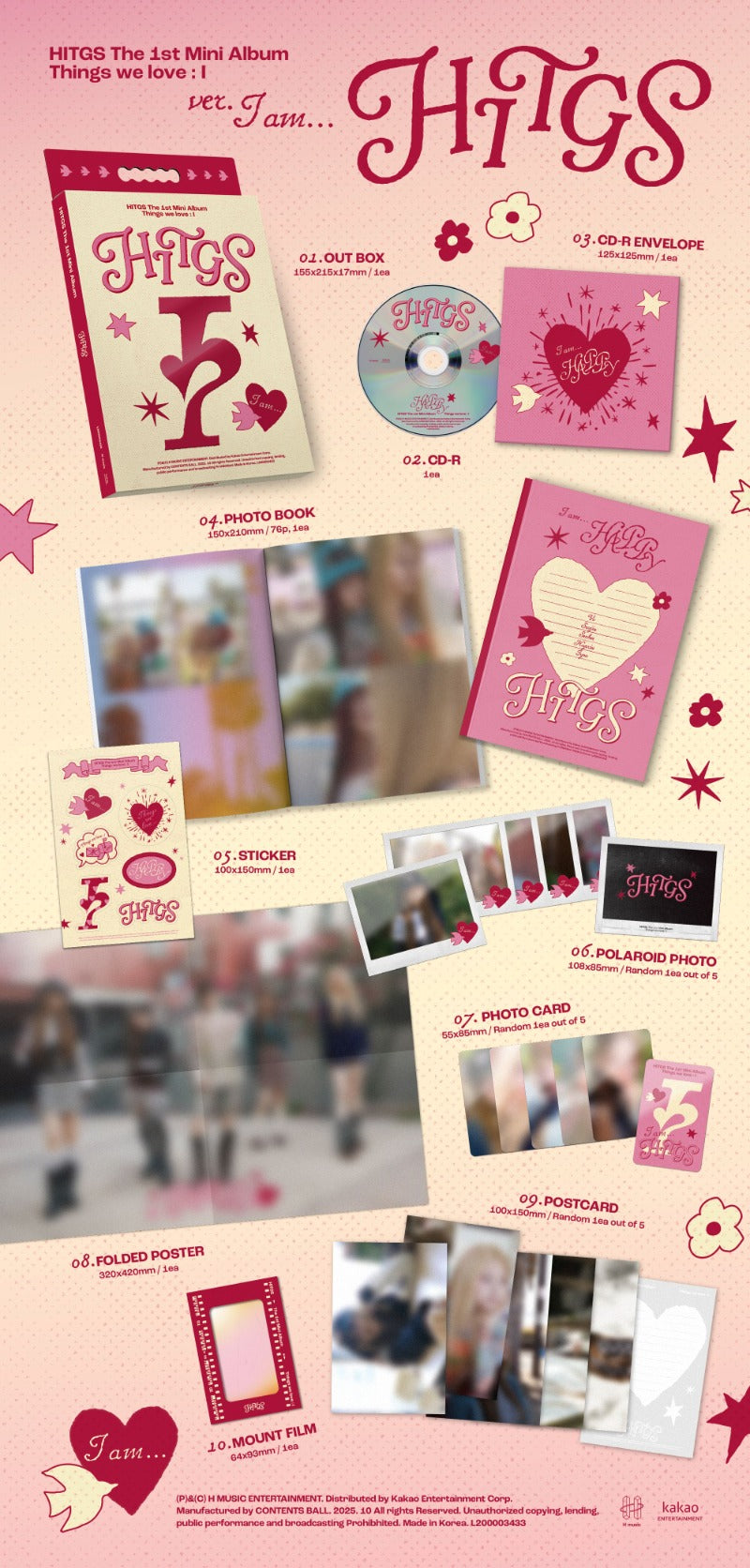 HITGS The 1st Mini Album - Things we love : I (Random)