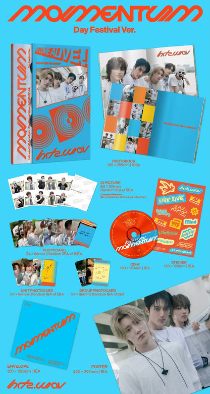 PRE-ORDER: hrtz.wav 2nd Mini Album - The Second Wave : MOMENTUM (Random)