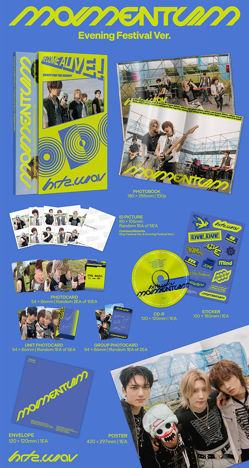PRE-ORDER: hrtz.wav 2nd Mini Album - The Second Wave : MOMENTUM (Random)