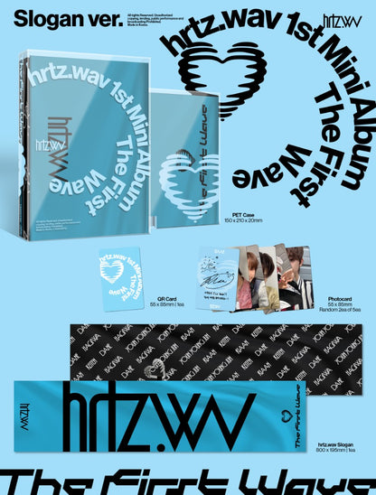 PRE-ORDER: hrtz.wav 1st Mini Album - The First Wave (Slogan Ver.) (Limited Edition)
