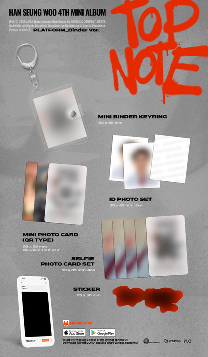 HAN SEUNGWOO 4th Mini Album – TOP NOTE (PLATFORM_Binder Ver.)