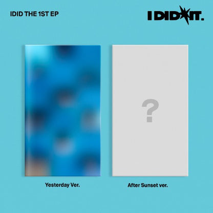 Album cover with two versions labeled 'Yesterday Ver.' and 'After Sunset ver.' on a blue background.