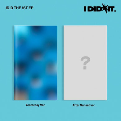 Album cover with two versions labeled 'Yesterday Ver.' and 'After Sunset ver.' on a blue background.