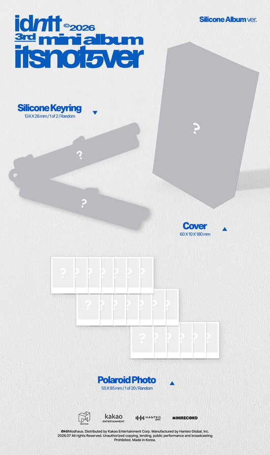 PRE-ORDER: idntt 3rd Mini Album - itsnotver (Silicone Album)