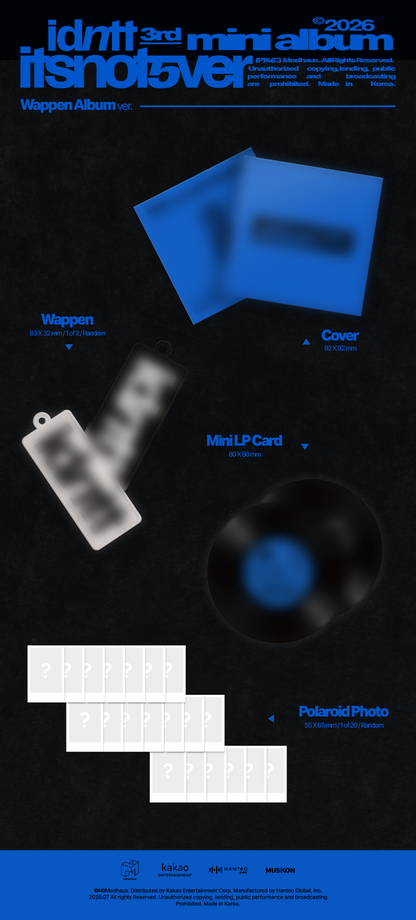 PRE-ORDER: idntt 3rd Mini Album - itsnotver (Wappen Album)