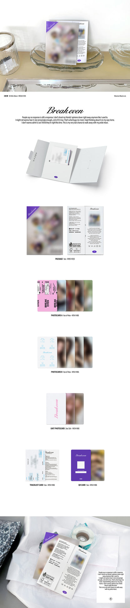 PRE-ORDER: ILLIT 5th Mini Album - BREAK EVEN (Weverse Albums Ver.)