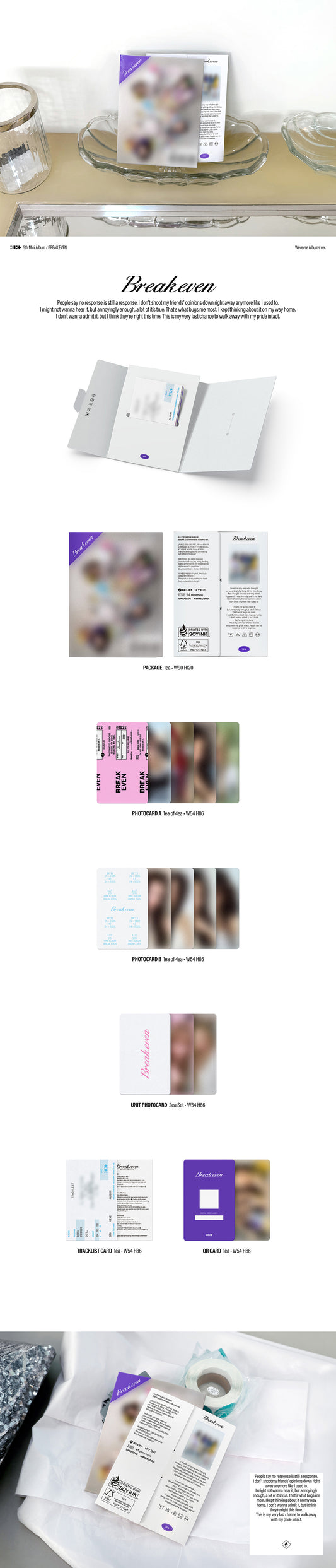 PRE-ORDER: ILLIT 5th Mini Album - BREAK EVEN (Weverse Albums Ver.)