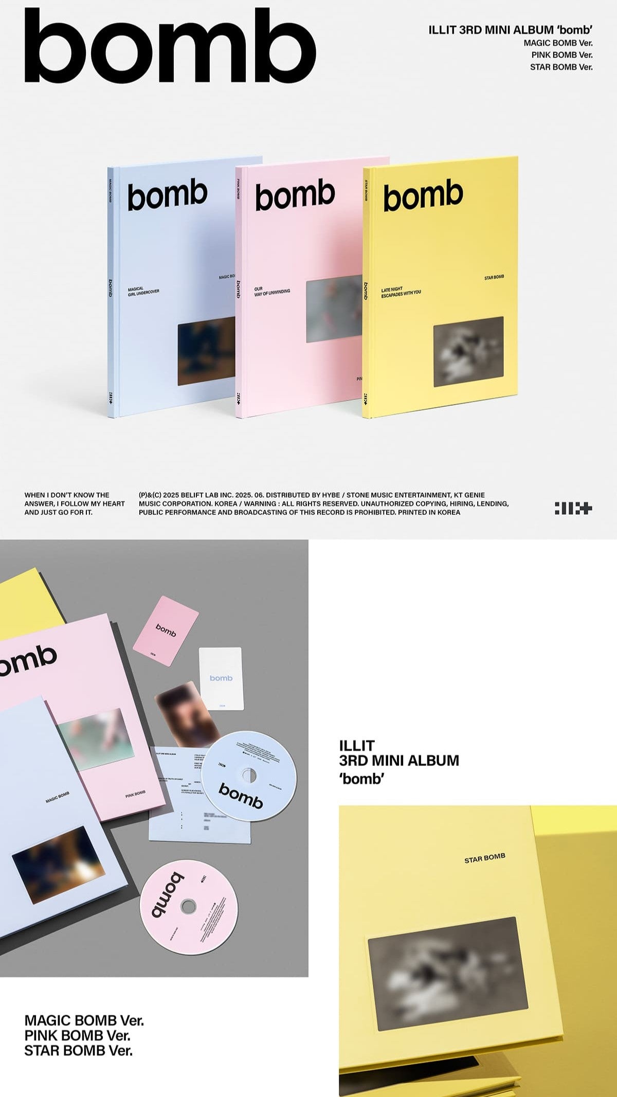 ILLIT 3rd Mini Album – bomb (Random) – K-Pop Stop NZ